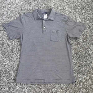 Patagonia Gray Striped Polo Shirt